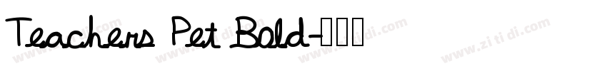 Teachers Pet Bold字体转换